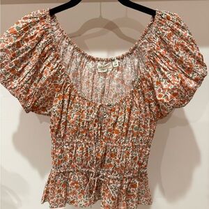 Doen Smocked Floral Blouse